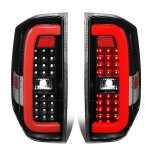 2019 Toyota Tundra Black Red C-Tube LED Tail Lights