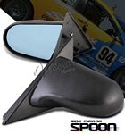 Honda Civic Coupe 1996-2000 Carbon Fiber Cover Spoon Style Blue Len Manual Side Mirror