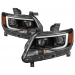 Chevy Colorado 2015-2022 Black Tube DRL Projector Headlights