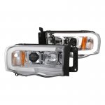 2003 Dodge Ram 3500 LED Tube DRL Projector Headlights 2003 Dodge Ram 3500 LED Tube DRL Projector Headlights