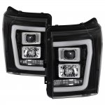 2012 Ford F550 Super Duty Black DRL Tube Projector Headlights 2012 Ford F550 Super Duty Black DRL Tube Projector Headlights