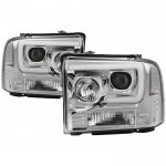 2007 Ford F550 Super Duty Tube DRL Projector Headlights
