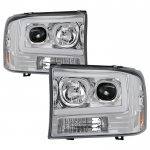 2001 Ford F550 Super Duty Tube DRL Projector Headlights