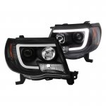 2011 Toyota Tacoma Black Tube DRL Projector Headlights