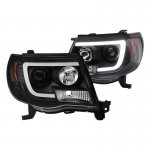 2008 Toyota Tacoma Black Tube DRL Projector Headlights