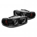 2004 GMC Yukon Black Smoked Halo Projector Headlights 2004 GMC Yukon Black Smoked Halo Projector Headlights