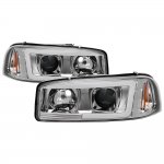 2004 GMC Yukon Denali LED Tube DRL Projector Headlights