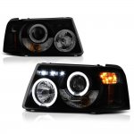 2007 Ford Ranger Black Smoked LED Halo Projector Headlights