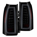 2019 Chevy Suburban Black Smoked Tube Full LED Tail Lights