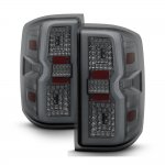 2016 GMC Sierra 3500HD Dually Smoked Tube Full LED Tail Lights