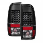 2006 Ford F550 Super Duty Black LED Tail Lights
