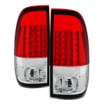 2002 Ford F150 Red Clear LED Tail Lights