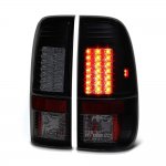 2014 Ford F450 Super Duty Black Smoked LED Tail Lights