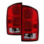 2004 Dodge Ram 2500 Red Clear LED Tail Lights