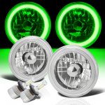1974 GMC Suburban Green Halo Tube LED Headlights Kit