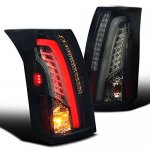 Cadillac CTS 2003-2007 Black Smoked Tube LED Tail Lights