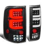 2006 Ford F150 Black Custom Tube LED Tail Lights