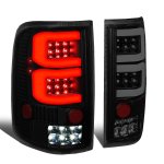 2005 Ford F150 Black Smoked Custom Tube LED Tail Lights