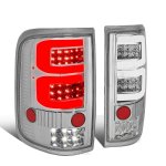 2006 Ford F150 Clear Custom Tube LED Tail Lights