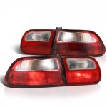 Honda Civic Hatchback 1992-1995 Red and Clear JDM Tail Lights Honda Civic Hatchback 1992-1995 Red and Clear JDM Tail Lights