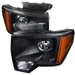 2010 Ford F150 Black Retrofit Projector Headlights