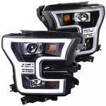 2015 Ford F150 Black Projector Headlights LED DRL
