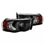 Dodge Ram 2002-2005 Black Retrofit Projector Headlights