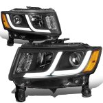 Jeep Grand Cherokee 2014-2016 Black Projector Headlights LED DRL