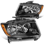 2011 Jeep Grand Cherokee Black Euro Headlights