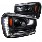 2002 Chevy TrailBlazer Black Projector Headlights 2002 Chevy TrailBlazer Black Projector Headlights