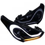 Hyundai Veloster 2012-2017 Smoked LED DRL Projector Headlights