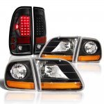 2002 Ford F150 Black Harley Headlights LED Tail Lights