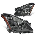 Nissan Altima Sedan 2010-2012 Black Euro Headlights