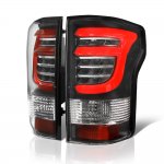2015 Ford F150 Black LED Tail Lights Red Custom Tube