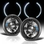 1974 Ford Mustang 7 Inch LED Black Chrome Sealed Beam Headlight Conversion