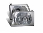 Ford Econoline Van 1992-2003 Clear Euro Headlights