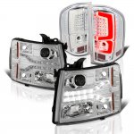 Chevy Silverado 2500HD 2007-2014 Clear Facelift DRL Projector Headlights Custom LED Tail Lights Chevy Silverado 2500HD 2007-2014 Clear Facelift DRL Projector Headlights Custom LED Tail Lights