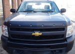 Chevy Silverado 1500 2007-2013 Hood Bug Deflector Pocket Rivet Textured Tough Formfit Guard