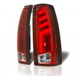 1993 GMC Sierra Tube LED Tail Lights Red