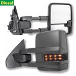 Chevy Silverado 2500HD Diesel 2015-2019 Towing Mirrors Smoked LED Lights Power Heated