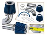 1988 Ford F250 Polished Short Ram Intake with Blue Air Filter