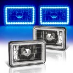 1983 Dodge Challenger Blue LED Halo Black Sealed Beam Headlight Conversion