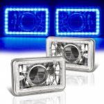 1988 GMC Suburban Blue LED Halo Sealed Beam Projector Headlight Conversion