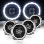 1973 Chevy Caprice LED Halo Black Sealed Beam Projector Headlight Conversion