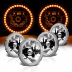 1972 Pontiac LeMans Amber LED Halo Sealed Beam Headlight Conversion