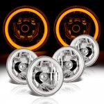 1975 Toyota Celica Amber Halo Tube Sealed Beam Headlight Conversion
