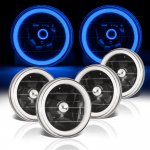 1975 Toyota Celica Blue Halo Tube Black Sealed Beam Headlight Conversion