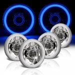 1973 Chevy Caprice Blue Halo Tube Sealed Beam Projector Headlight Conversion