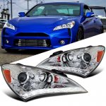 Hyundai Genesis 2010-2012 Chrome Projector Headlights LED DRL