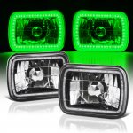 1990 Dodge Ramcharger Green LED Halo Black Sealed Beam Headlight Conversion